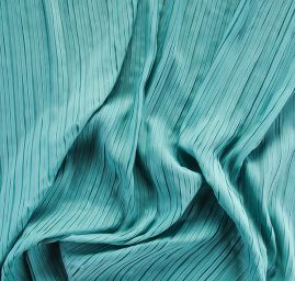 Plise šatová látka žoržetšifon tyrkysová
