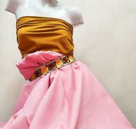 Šifon jednobarevný hladký růžový