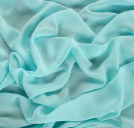 Šifon jednobarevný hladký sv.tyrkysový