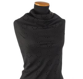 Úplet prořezávaný vzor květů černá