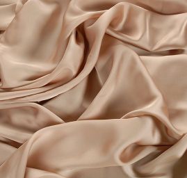 Nepružný jemný satén béžový