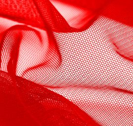 Tyl pružný jemný červený tmavší