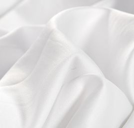 Imitace hedvábí jemné bílé matné