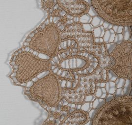 Imitace kůže hadí vzor s krajkovou bordurou