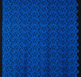 Efektní hrubá krajka květ/onrament royal