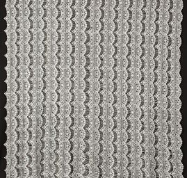 Efektní hrubá krajka květy/vlnky šedá