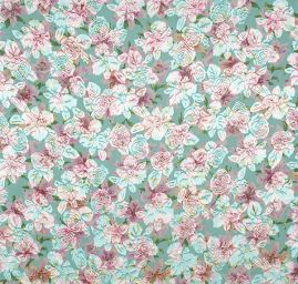 Hedvábný atlas žakár lilie 