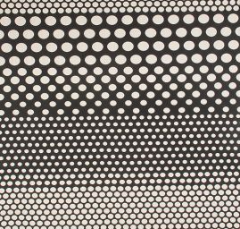 Kostýmová látka oboustranná puntík černá/bílá