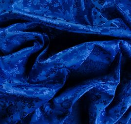 Brokát krojový nepružný modrý