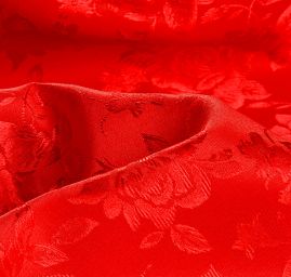 Brokát krojový nepružný červený