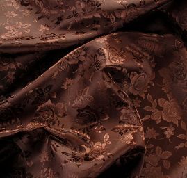 Brokát krojový nepružný tm.hnědý