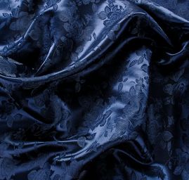 Brokát krojový nepružný tmavě modrý