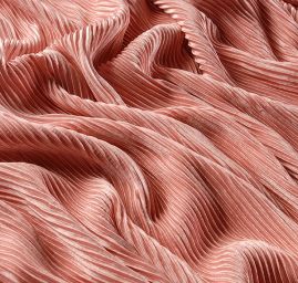 Pletenina plise lamé růžovostříbrná