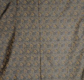 Hedvábný brokát šanžán květy růží zlatošedý