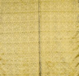 Hedvábný borkát šanžán ornamenty zelený