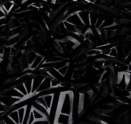 Krajka tylová sametové aplikace černá