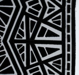 Krajka tylová sametové aplikace černá