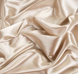 Satén pružný jemný béžový