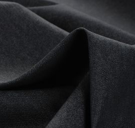 Pružná riflovina melír černá