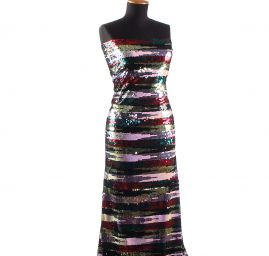 Krajka tylová s barevnými flitry