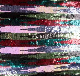 Krajka tylová s barevnými flitry