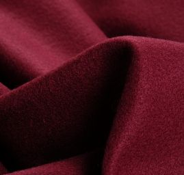 Flauš pružný oboustranný tm. vínový