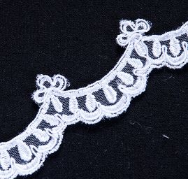 Efektní krajka lem bílá 