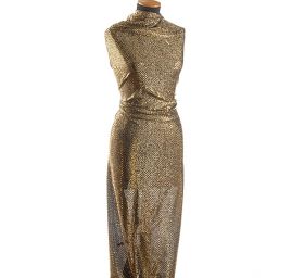 Úplet s flitry ve tvaru puntiku zlatočerné