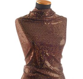 Úplet s flitry puntíky vínové