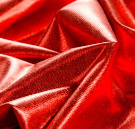 Lamé úplet tisk červený II.jakost