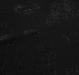 Úplet lepené třpytky a korálky černý