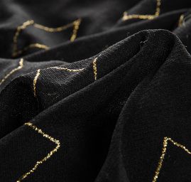 Tyl pružný zlatý tisk
