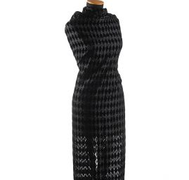 Vypalovaný samet černý kosočtverce