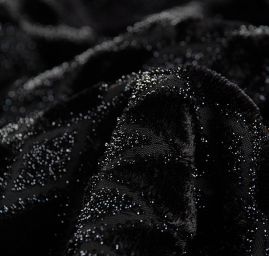 Vypalovaný samet černý kosočtverce