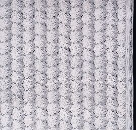 Efektní hrubá bavlněná krajka smetanová