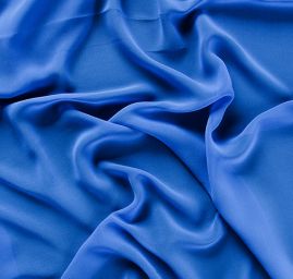 Šifon jednobarevný hladký středně modrý