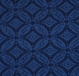 Žakárová látka geometrický motiv modrá