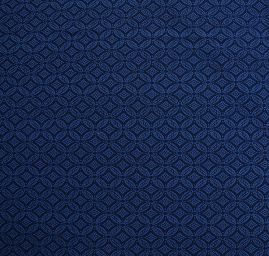 Žakárová látka geometrický motiv modrá