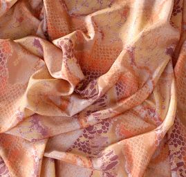 Imitace vzor hadí kůže látka šatové hedvábí