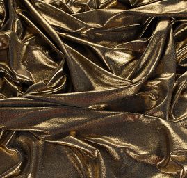 Lamé úplet tisk zlatý