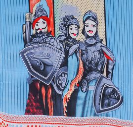 VÝPRODEJ II. jakost šála rytířky modrá