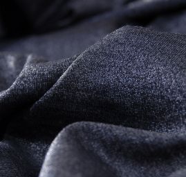 Lamé vlněný úplet černostříbrný