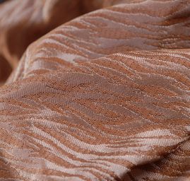 Brokát lamé abstraktní vzor hnědobéžový