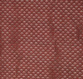 Brokát žakárová látka drobný vzor  červenočerný II.jakost