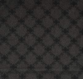 Žakárová látka geometrický motiv černá