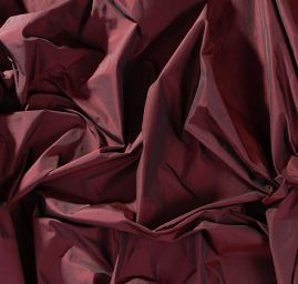 Taft hladký vínový