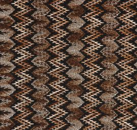 Pružná žakárová krajka vlnky hnědočerná