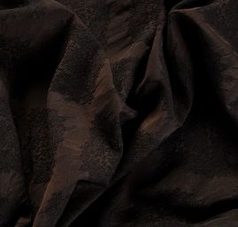 Brokát pružný krajkový ornament tm.hnědý