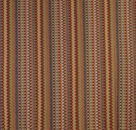 Pružná žakárová krajka vlnky hnědomodrá