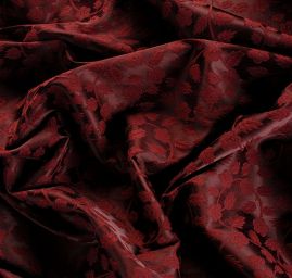 Brokát pružný květinový vzor vínověhnědý